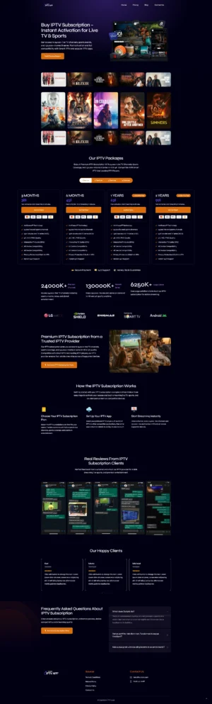 Smart IPTV Website Template