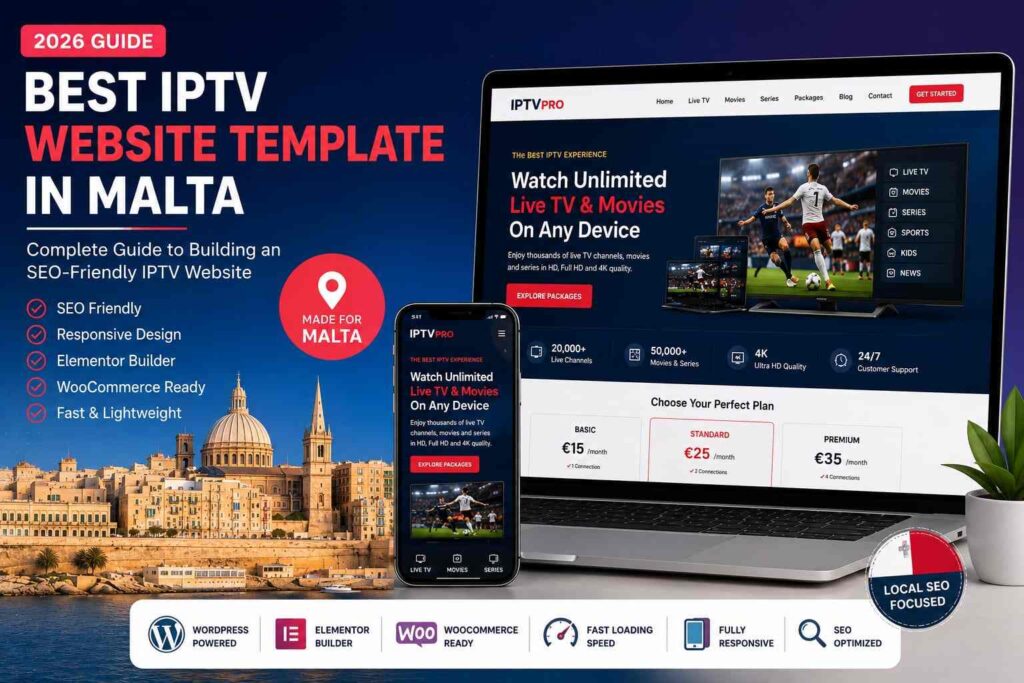 Best IPTV Website Template in Malta